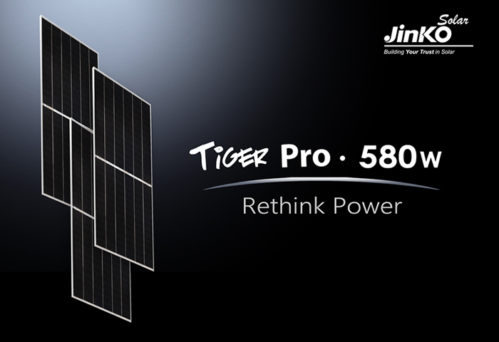 JinkoSolar launches 580-W solar panel for utility-scale market